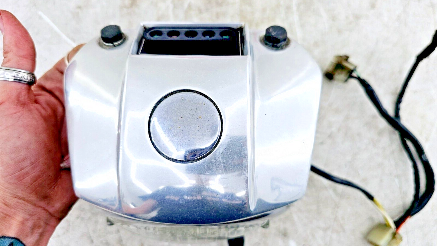 1995 HARLEY DYNA CONVERTIBLE Headlight Head Lamp + Chrome Mounting Bracket