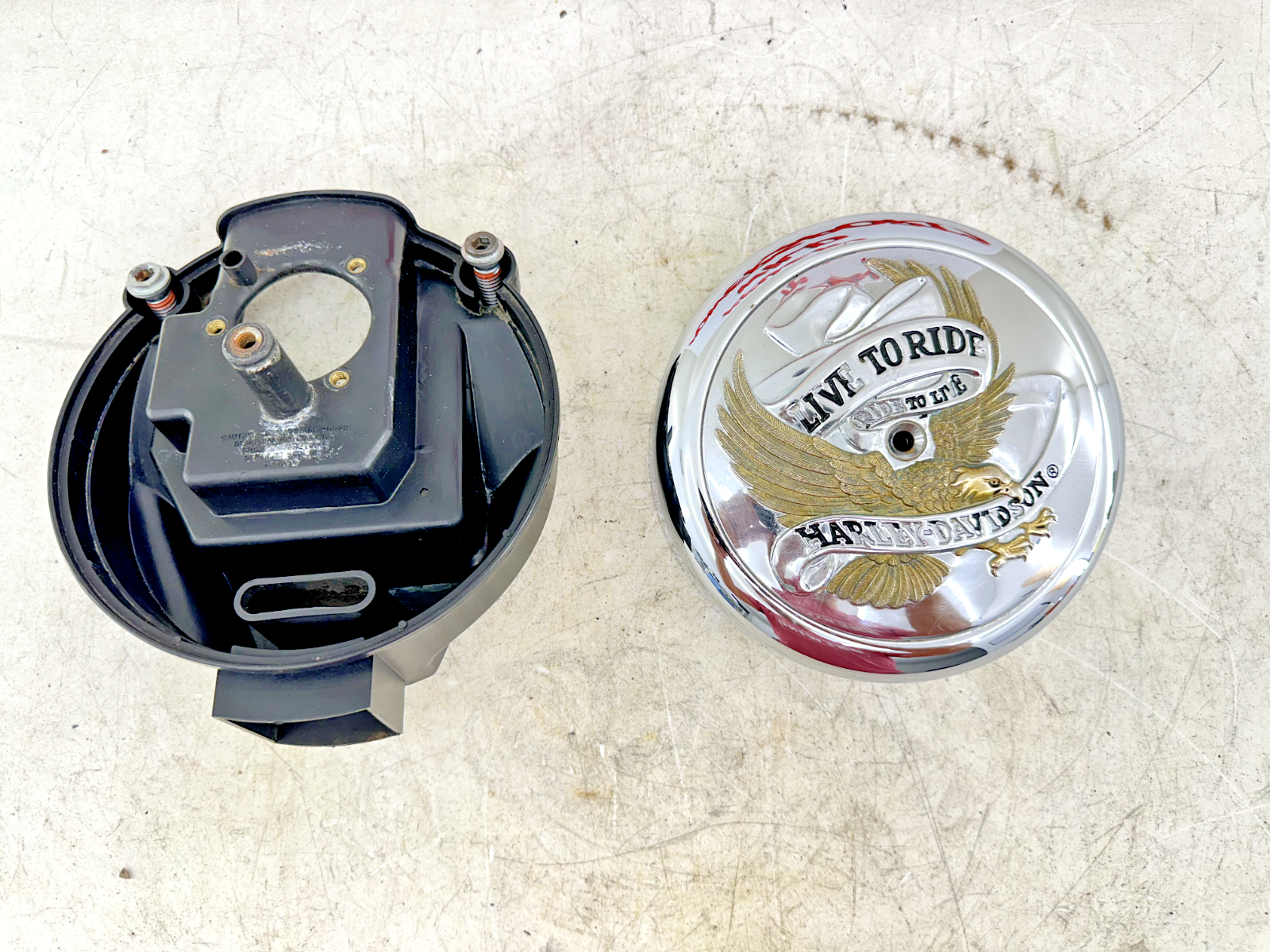1997 HARLEY DYNA Air Filter Housing Cover + Backing Plate Live To Ride