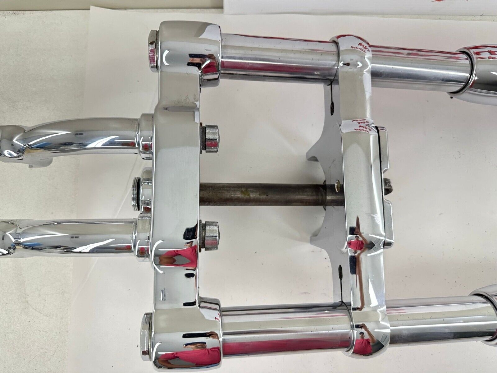 2005 HARLEY DAVIDSON SOFTAIL DEUCE Chrome Forks Triple Clamps 41mm