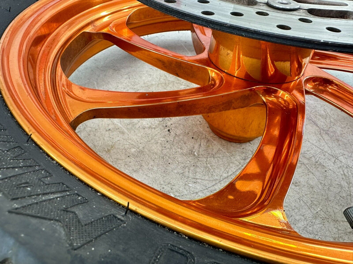 2006 Victory Kingpin 18x3 Front Wheel Rim/Orange