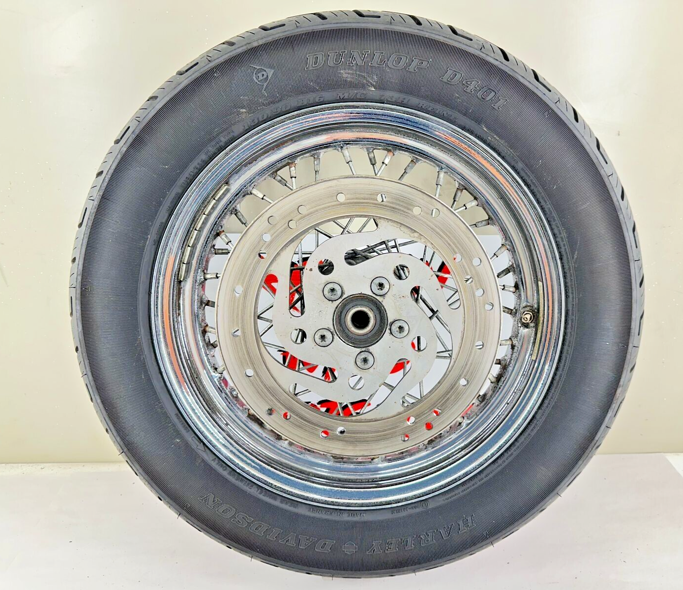 2003 Harley Davidson Sportster 16" Rear Wheel Rim Nice Dunlop D401 Tire