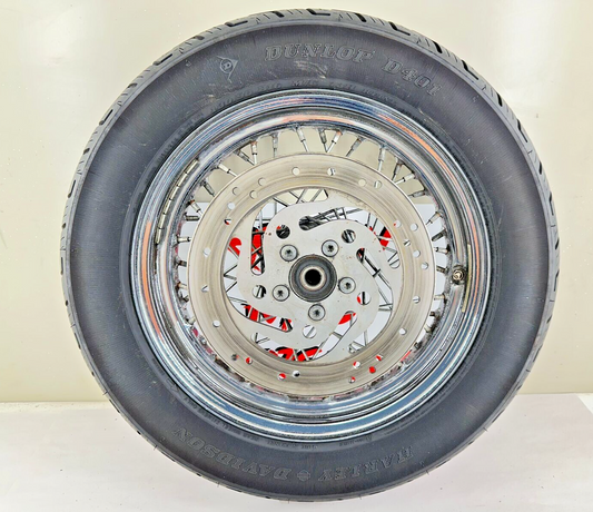 2003 Harley Davidson Sportster 16" Rear Wheel Rim Nice Dunlop D401 Tire