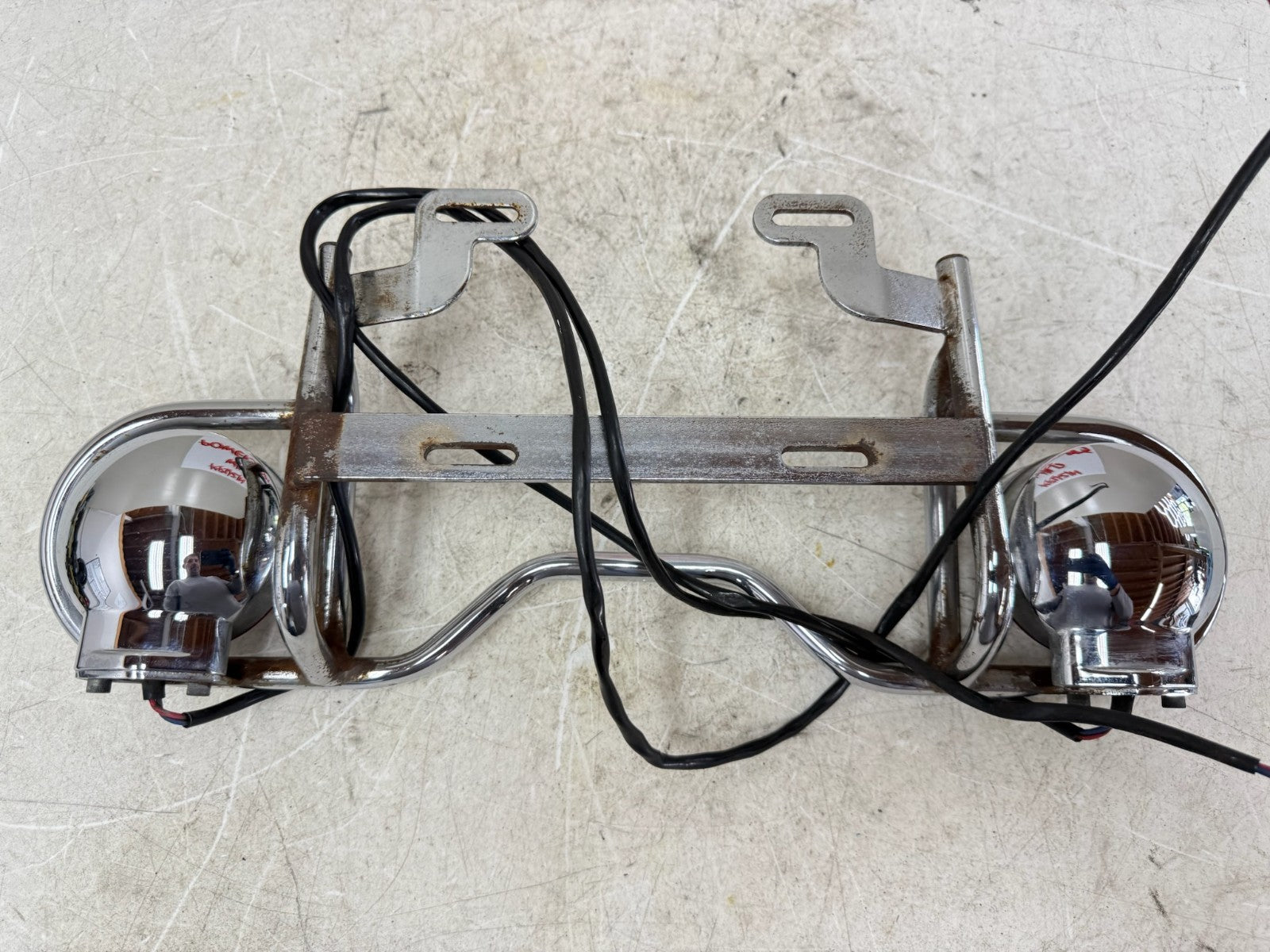 1995 HARLEY FLH ELECTRA GLIDE Rear Plate Holder Light Bar Mount Tail