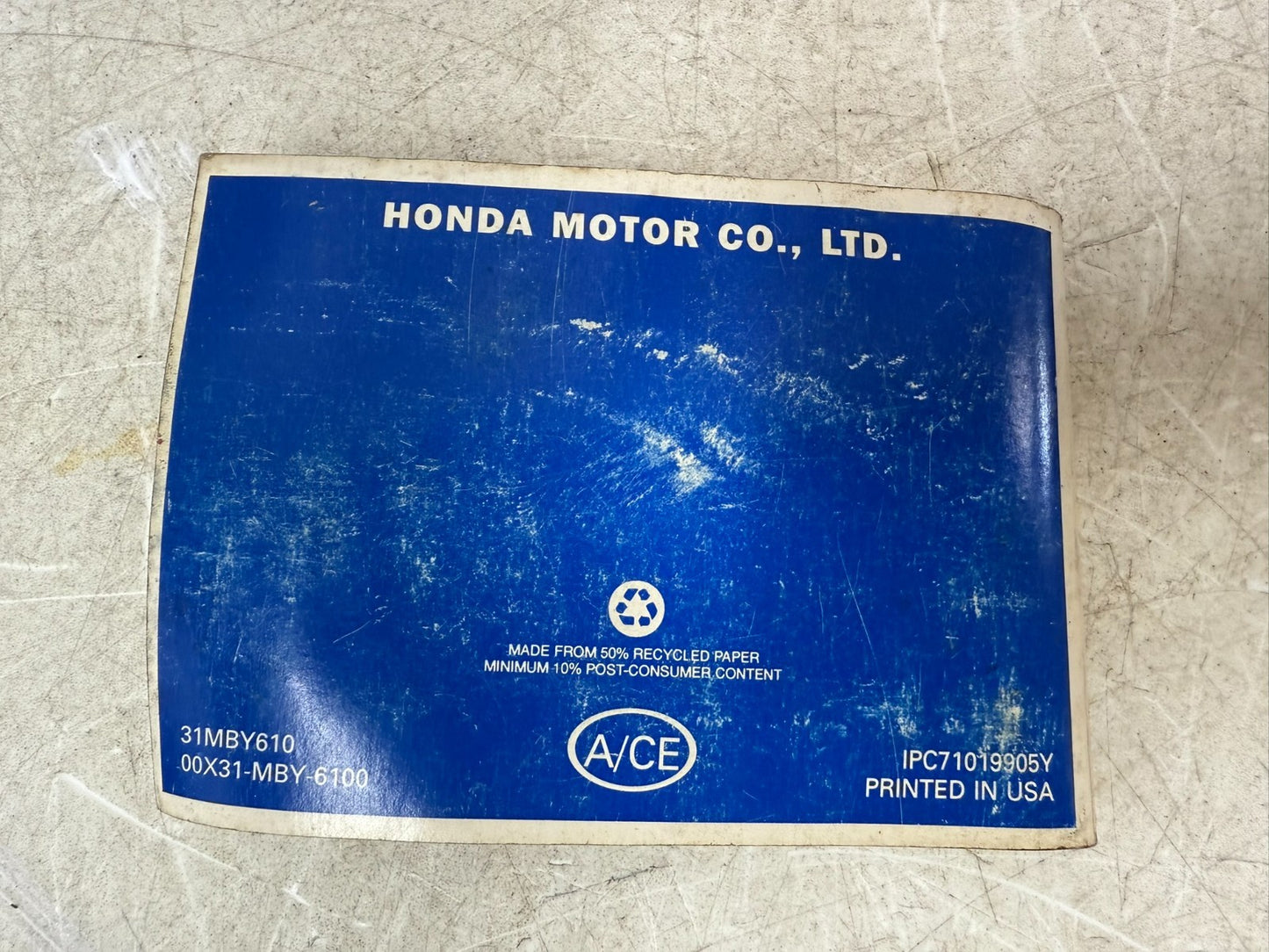 2001 HONDA VALKYRIE INTERSTATE Owner's Manual + CB Radio Guide Book