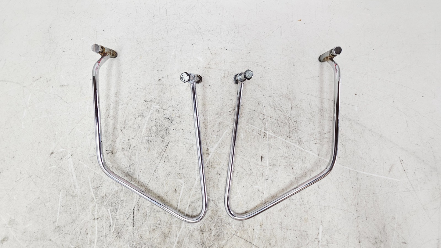 1990 Harley FXR FXRT FXRD FXRS FXLR FXRC Chrome Saddlebag Support Guards Bracket