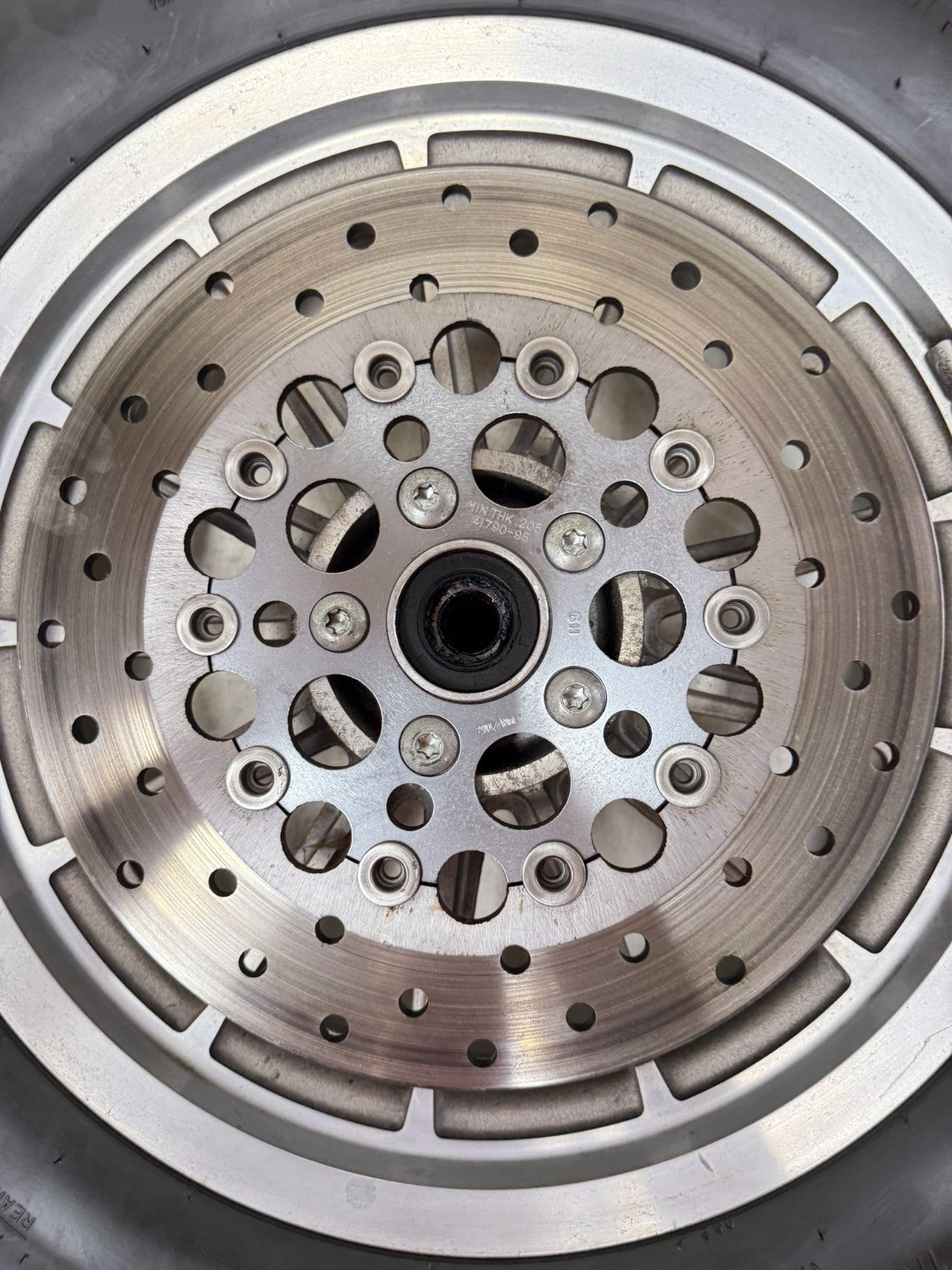 1997 Harley Davidson Sportster Rear Wheel Rim Tire Brake Rotor 13 Spoke 16x3.00