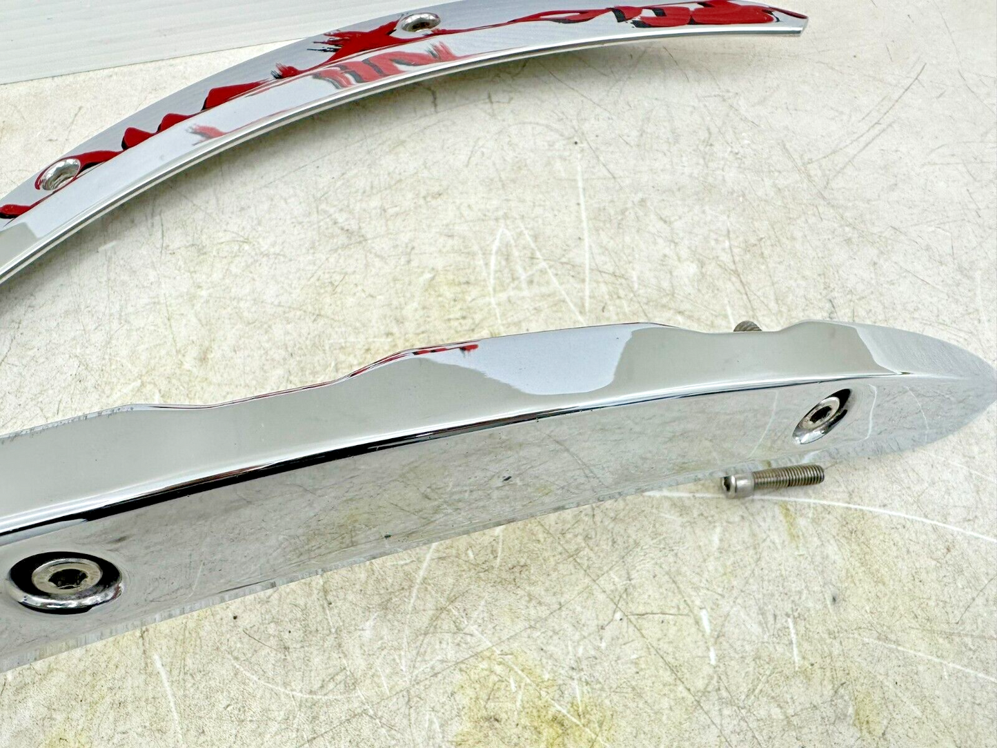 2005 Victory Kingpin Chrome Right Left Rear Fender Strut Arm Bars