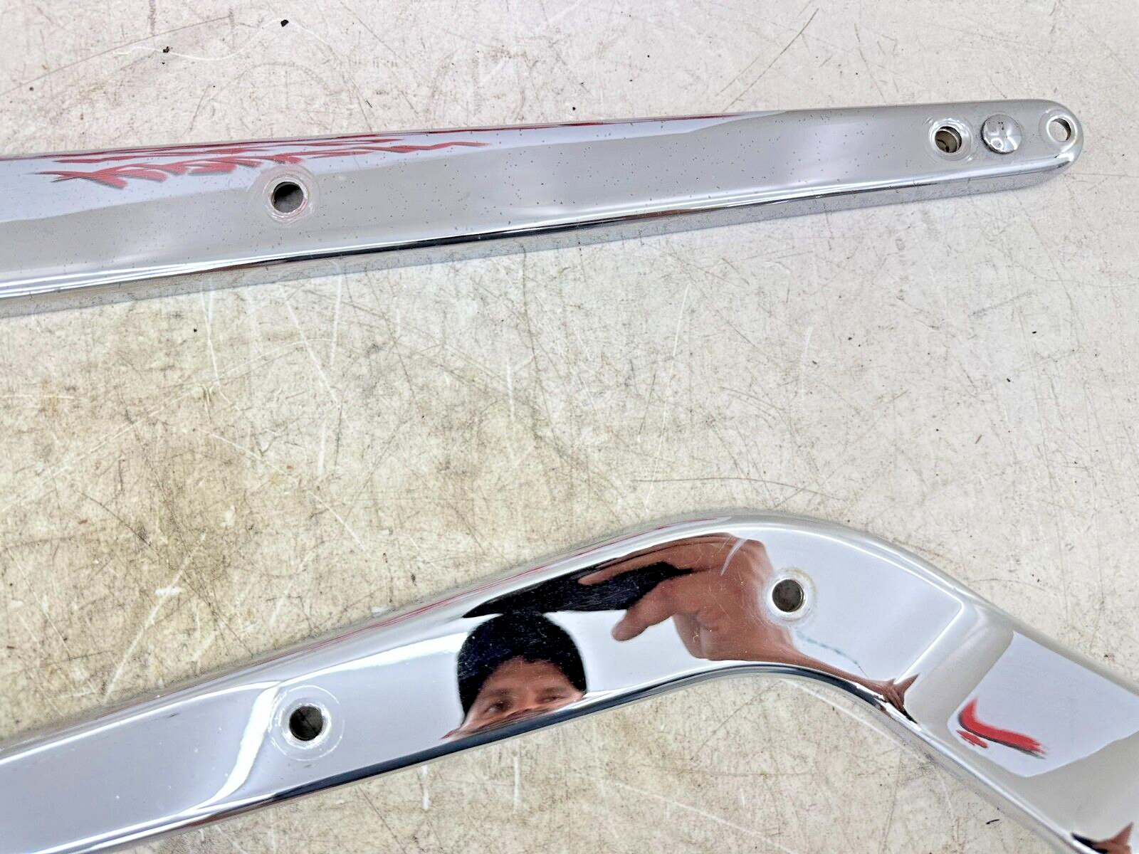 2002 HARLEY SOFTAIL Chrome Rear Fender Strut Arm Bars