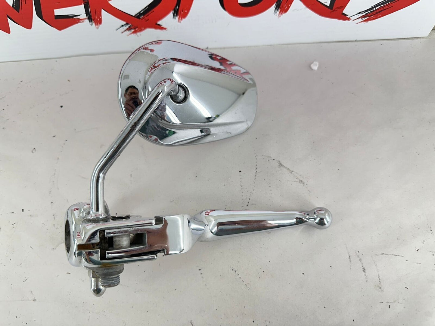 2001 HARLEY SOFTAIL Chrome Clutch Lever Perch + Mirror