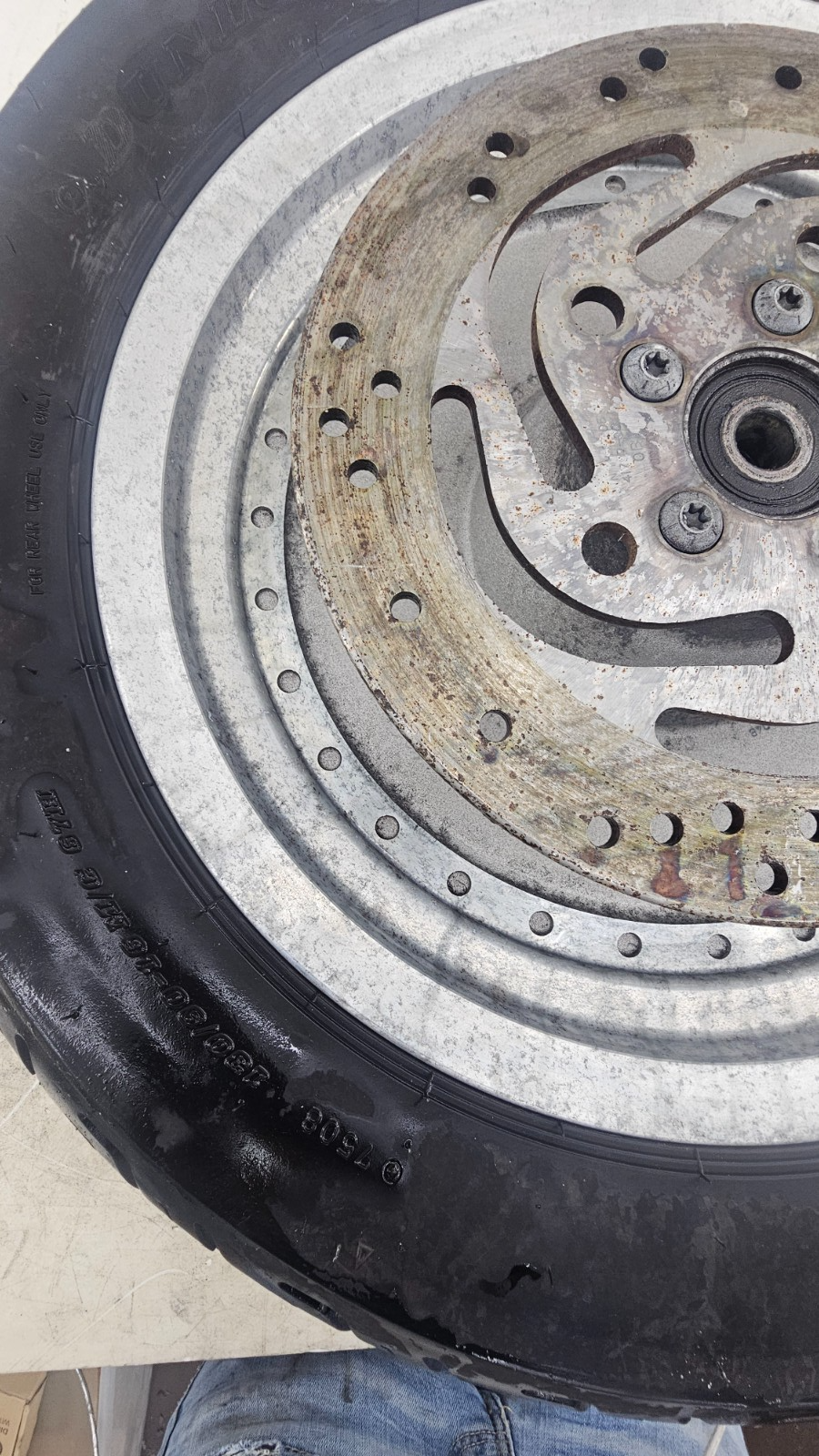 2000 Harley Davidson Sportster 16x3 Rear Wheel Rim Mag Solid Slotted