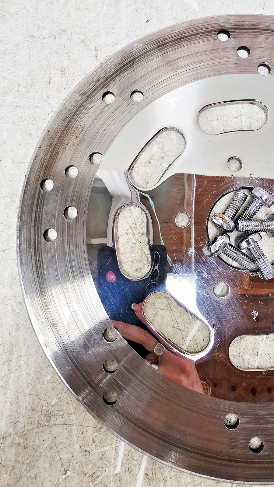 1997 HARLEY DYNA OEM Chrome Front Brake Disc Rotor