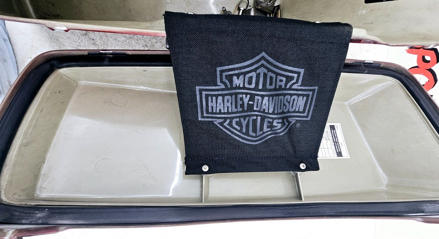 1998 HARLEY FLH ELECTRA GLIDE Right Saddlebag Housing Lid Latch OEM HD Red Black