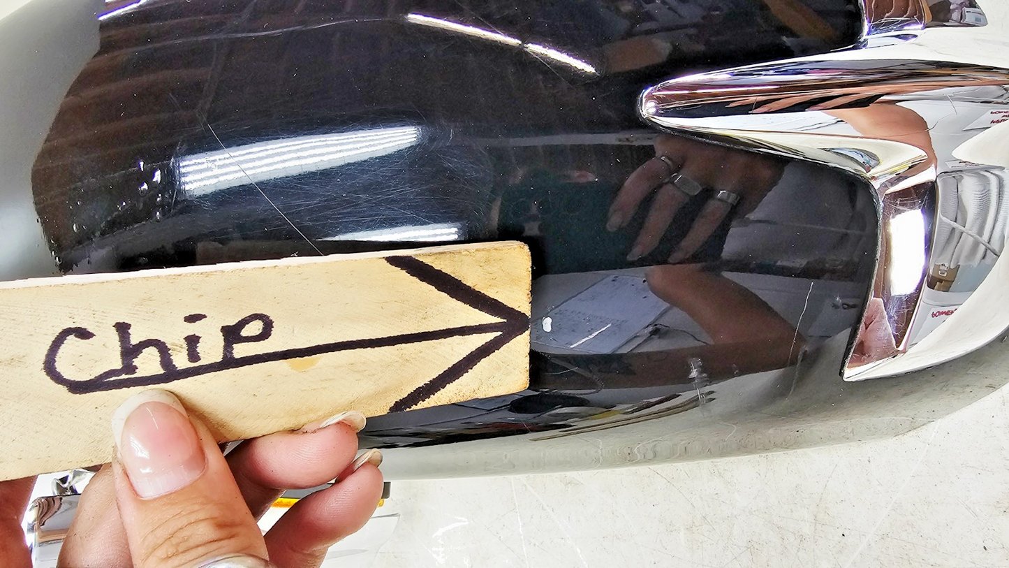 2000 HONDA VALKYRIE INTERSTATE Front Wheel Fender w/ Chrome Trim Tip Black