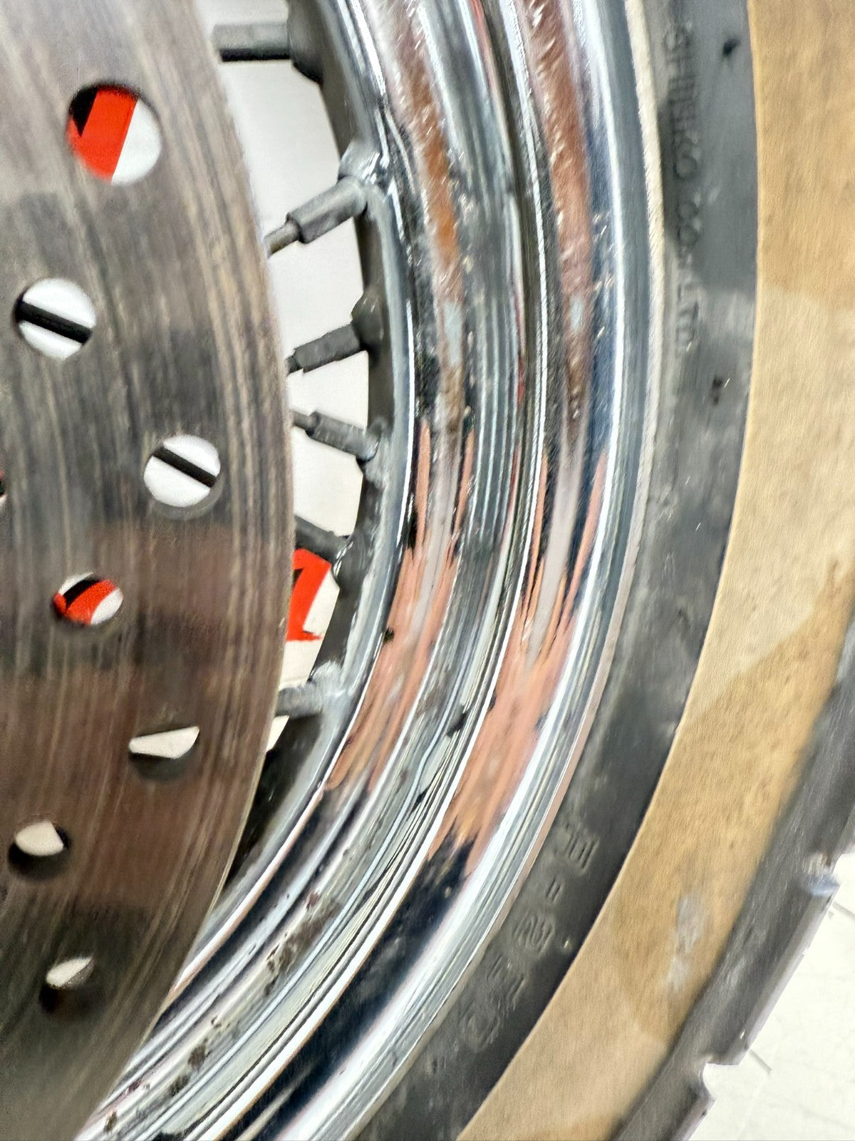 1997 HARLEY DAVIDSON SOFTAIL 16" Rear Wheel  Rim Tire Laced Spoke Brake Rotor