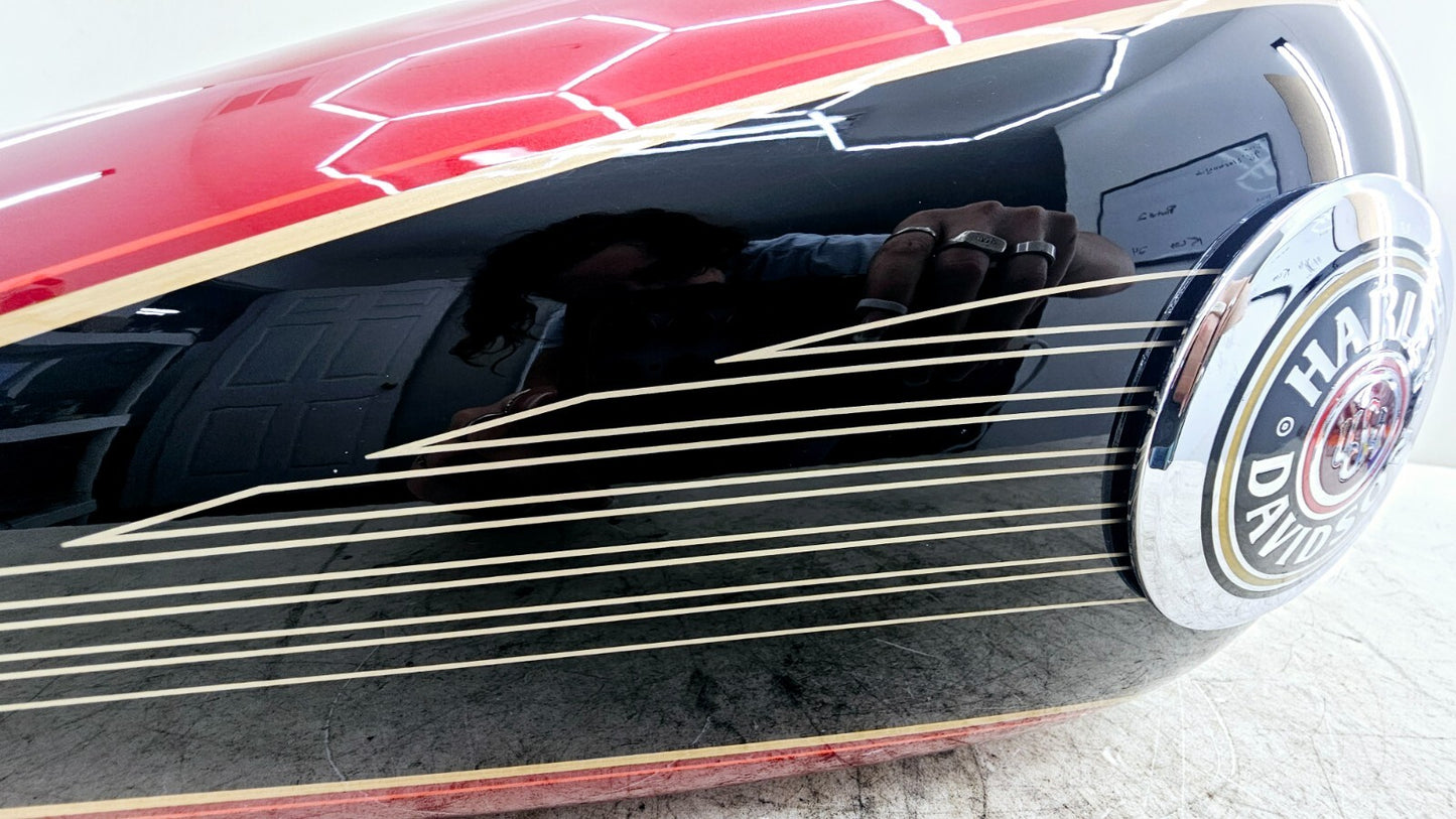 1998 HARLEY FLH ELECTRA GLIDE Gas Fuel Tank EFI Fuel Injected RED OEM HD NO DENT