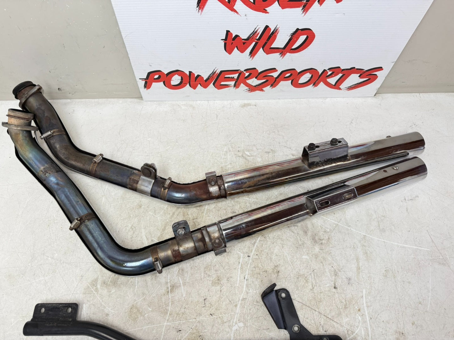 2003 HARLEY DYNA WIDE GLIDE Vance Hines Straightshots Exhaust System w/ Bracket