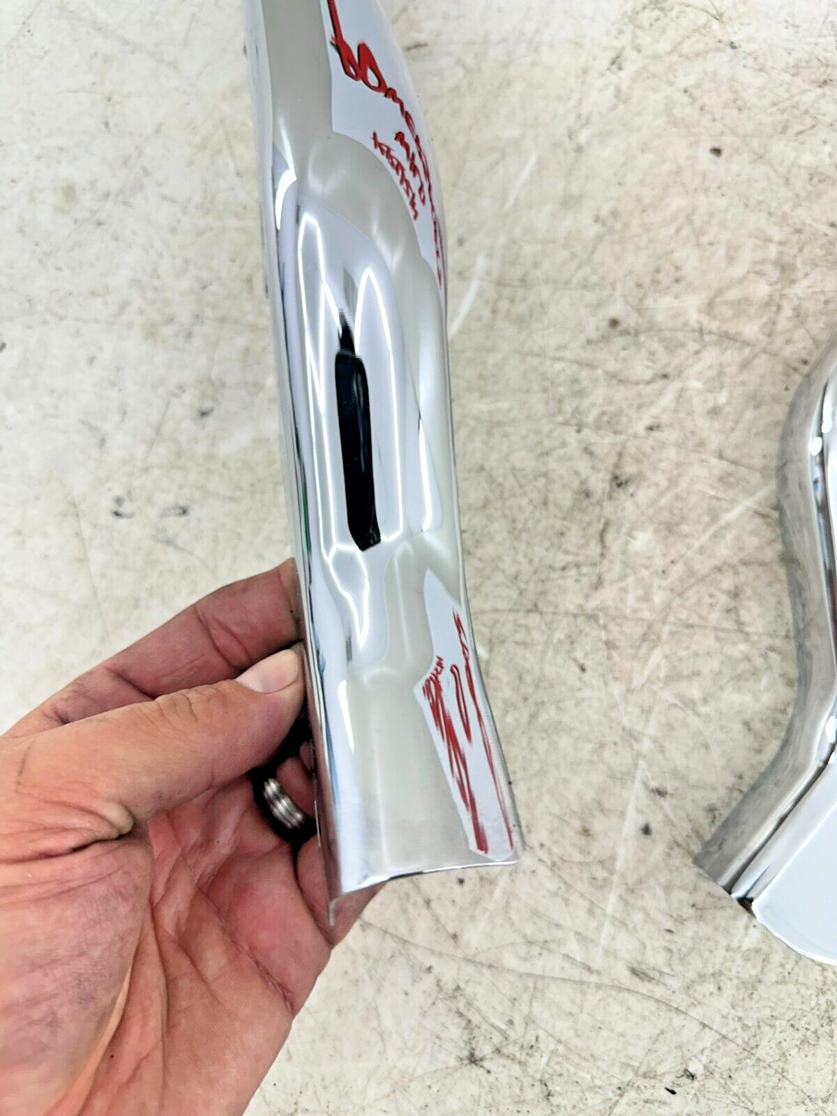 2007 Harley Electra Glide CVO Chrome Rear Frame Strutarm Bar Covers Fender