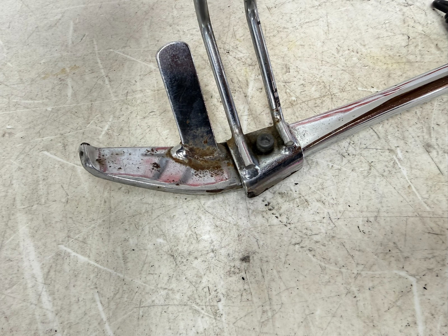 1995 HARLEY FLH ELECTRA GLIDE OEM Left Side Jiffy Kick Stand Chrome W/ Extension