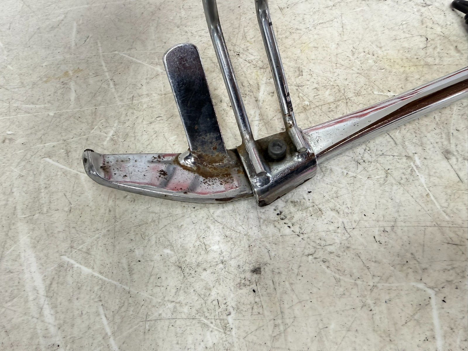 1995 HARLEY FLH ELECTRA GLIDE OEM Left Side Jiffy Kick Stand Chrome W/ Extension