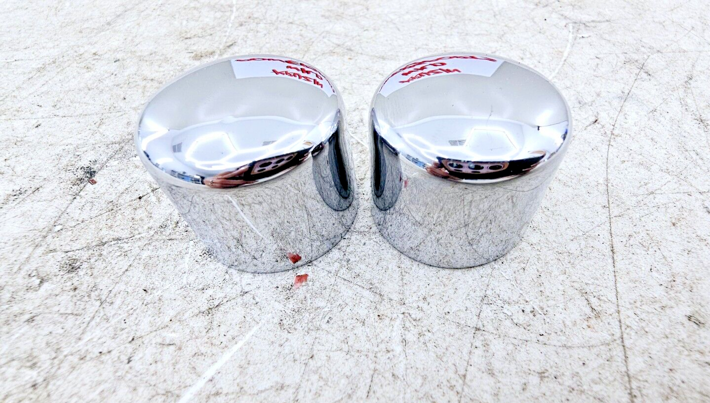 1999 HARLEY DYNA CONVERTIBLE Chrome Front Fork Axle Covers OEM HD