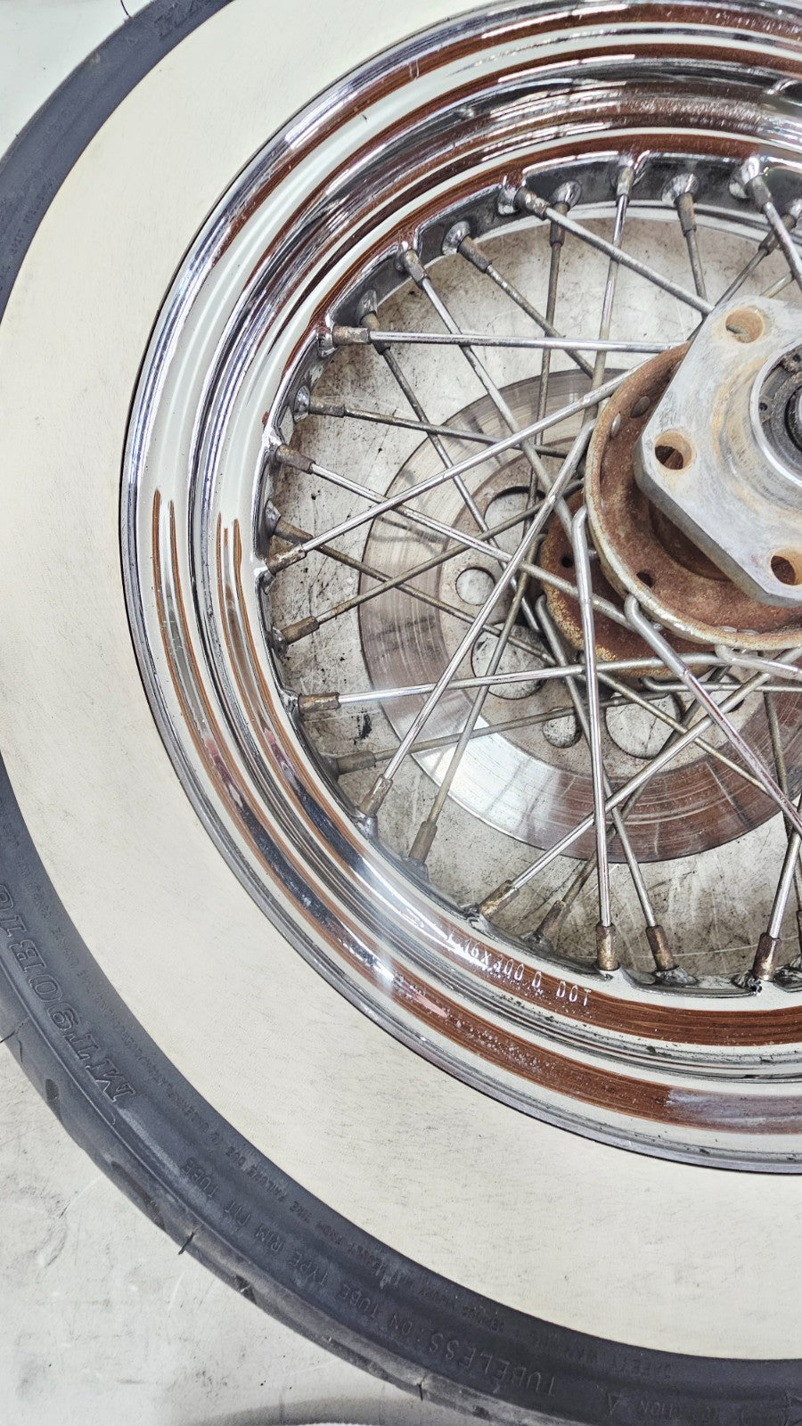 1990 Harley FXR FXRT FXRD FXRS FXLR FXRC Rear Wheel Rim Tire Chrome 16x3