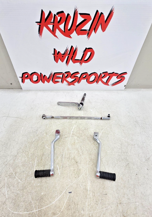 2000 HARLEY FLH ROADKING Chrome Heal Toe Shifter Shift Lever Linkage