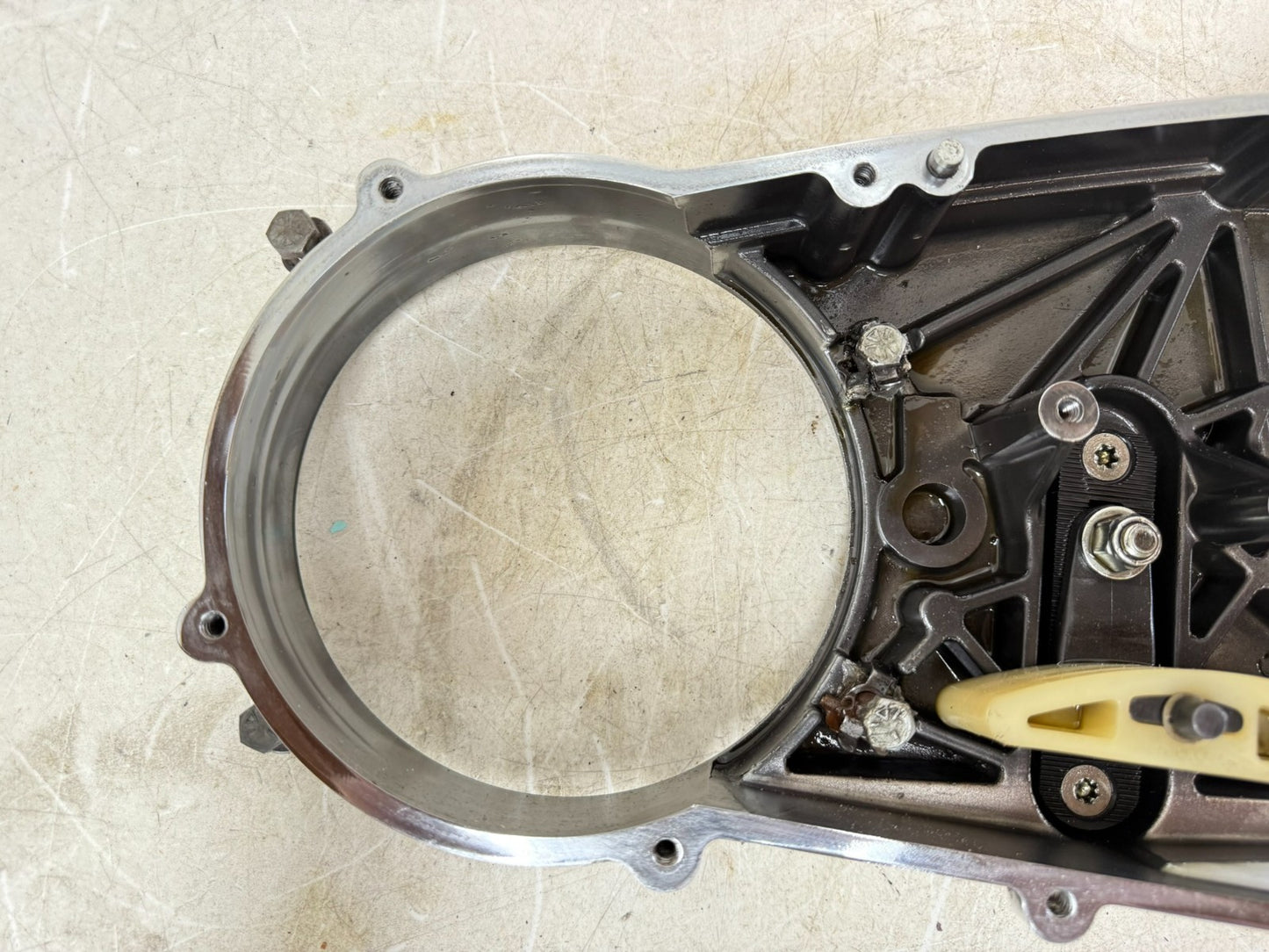 2003 HARLEY DYNA WIDE GLIDE Chrome OEM Inner Primary Clutch Cover Housing