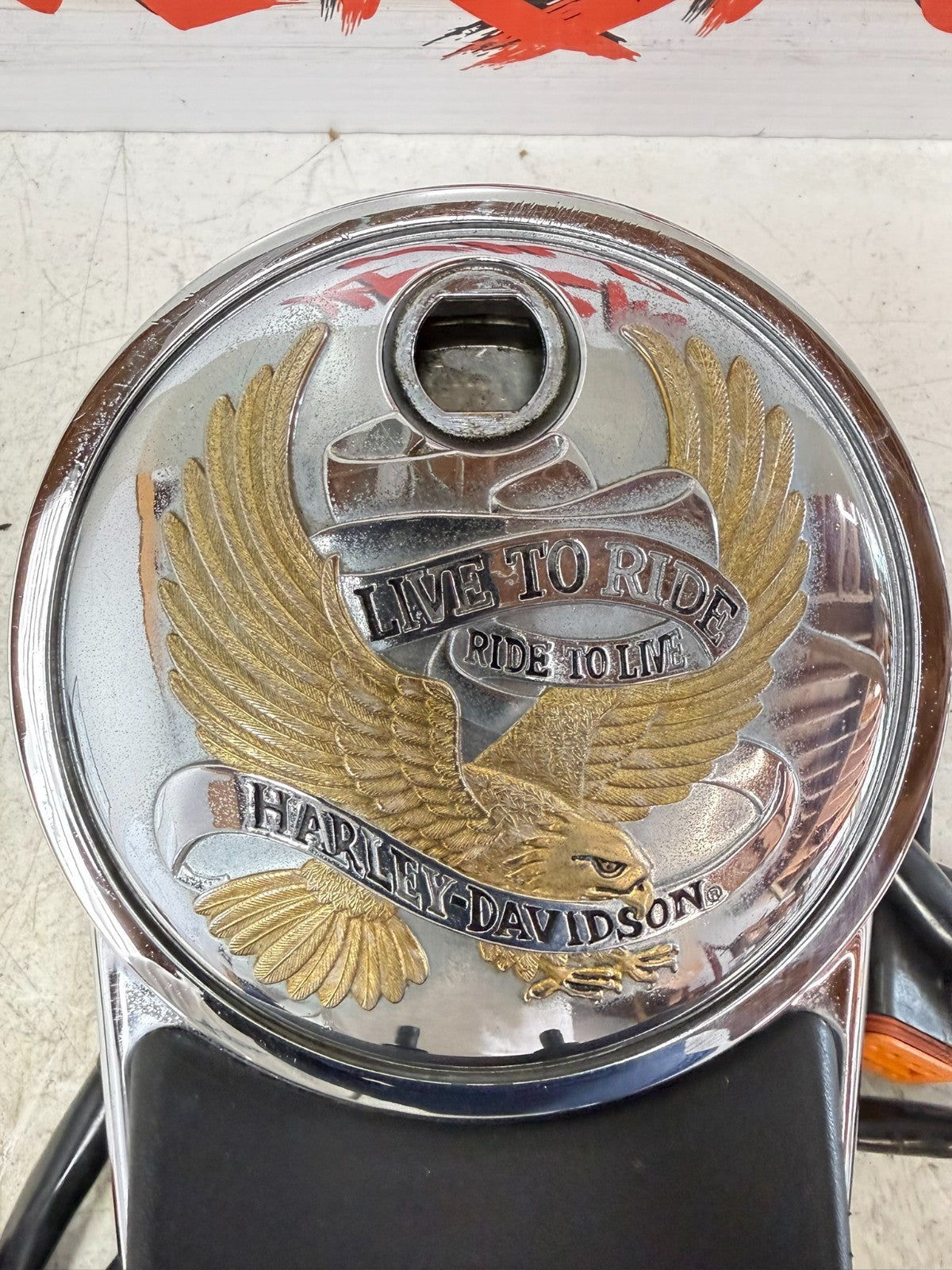 1995 HARLEY FLH ELECTRA GLIDE Gas Tank Console Dashboard Dash Live To Ride Cap