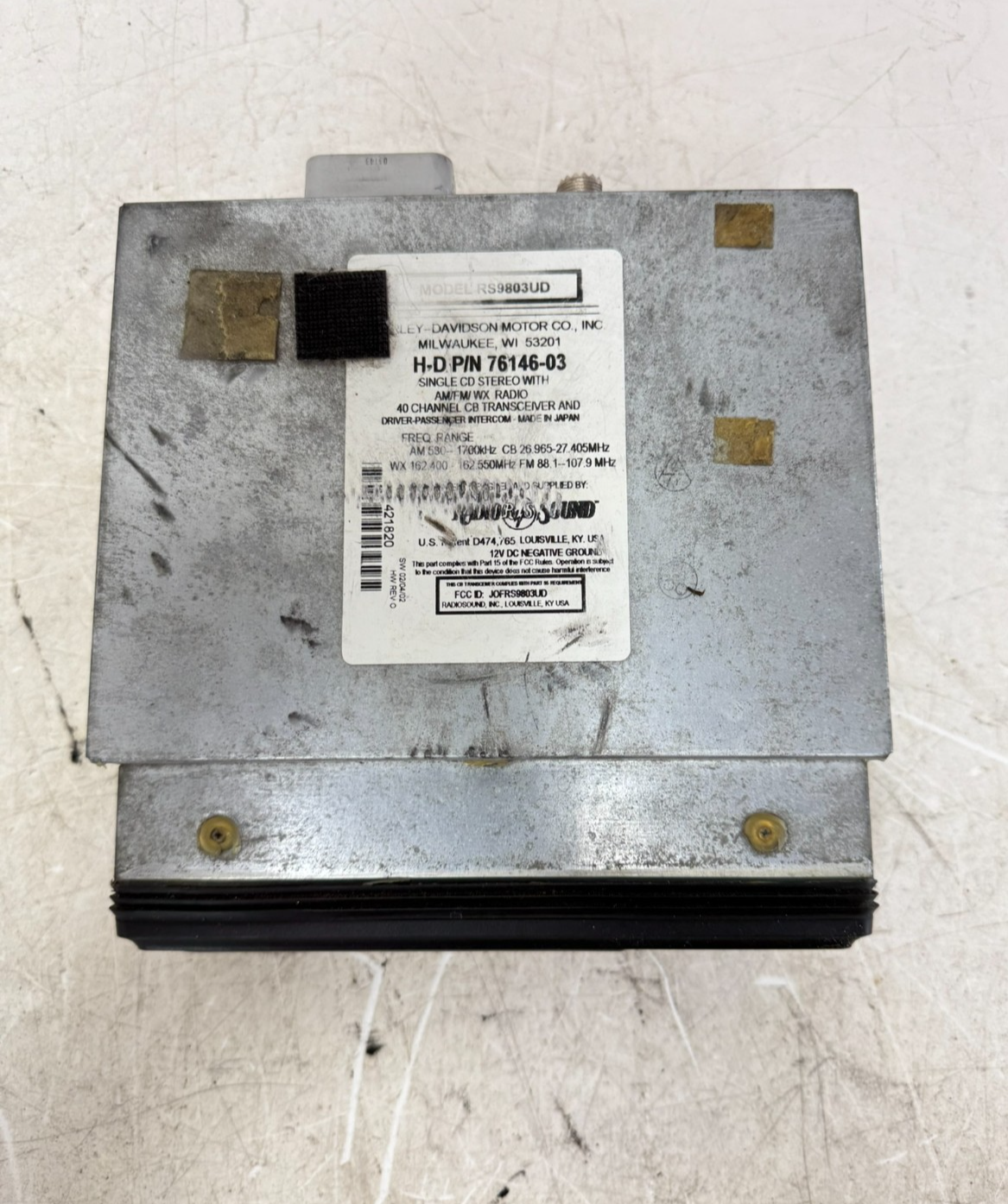 2003 HARLEY ELECTRA GLIDE CD-RADIO Head Unit 76146-03