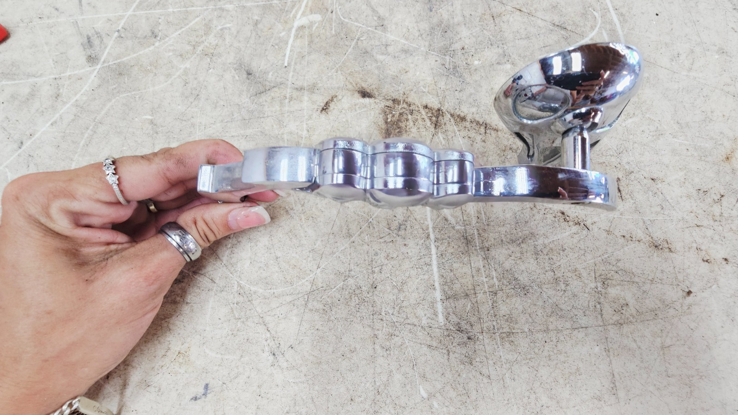 1996 HARLEY SOFTAIL Chrome Flame Skull Rearview Mirrors Mirror