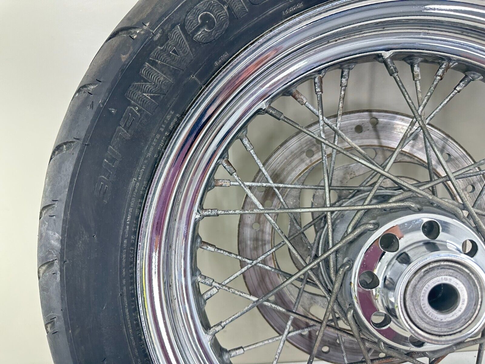 2003 HARLEY DAVIDSON SOFTAIL 16" Front Wheel Rim Tire Spoke Laced OEM HD