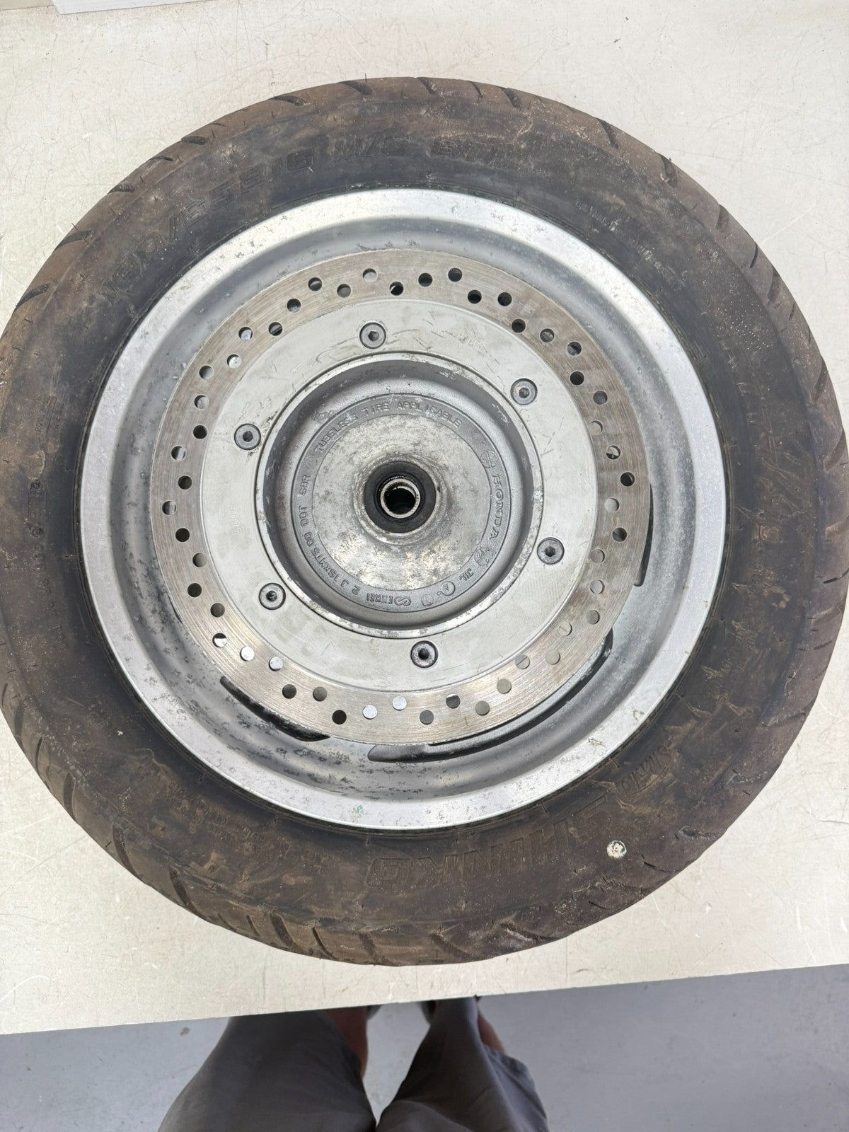 2001 HONDA VALKYRIE INTERSTATE OEM Rear Wheel Rim Tire 6 Spoke Mag