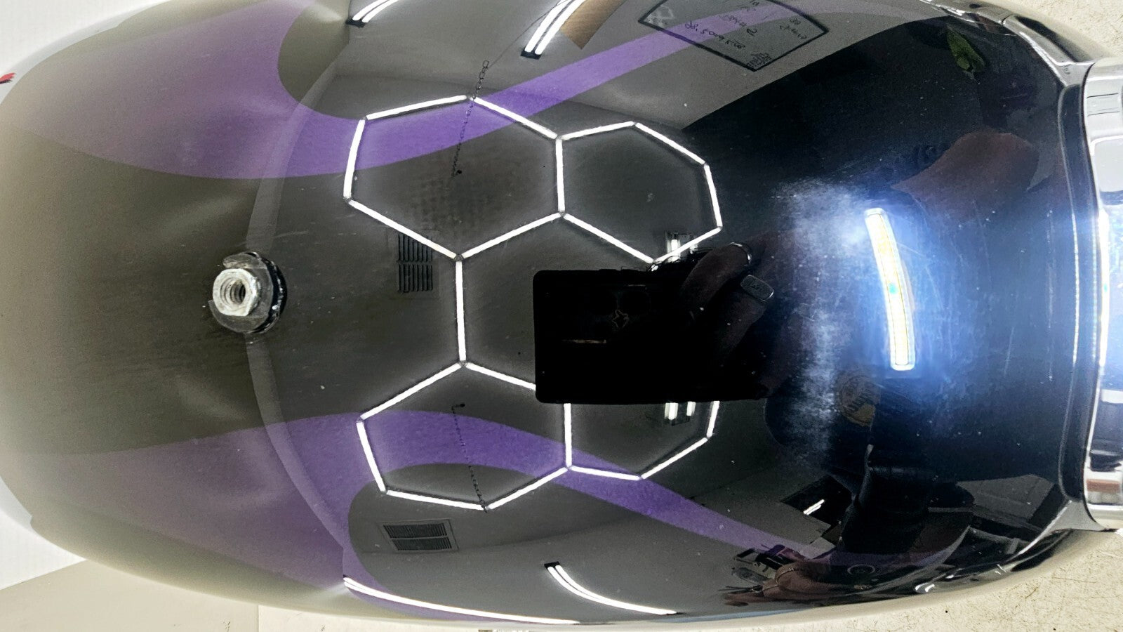 1998 HARLEY FLH ROADKING Rear Fender Brake Turn BLACK PURPLE FLAME OEM HD PAINT