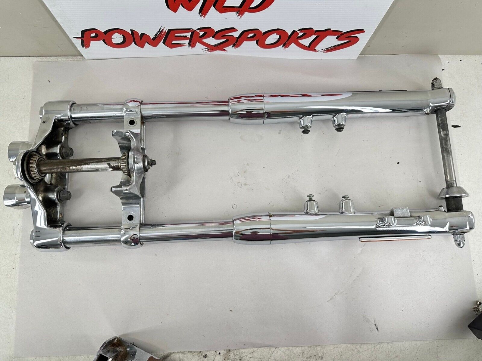 2003 HARLEY SOFTAIL DEUCE Chrome Front Forks Triple Clamps