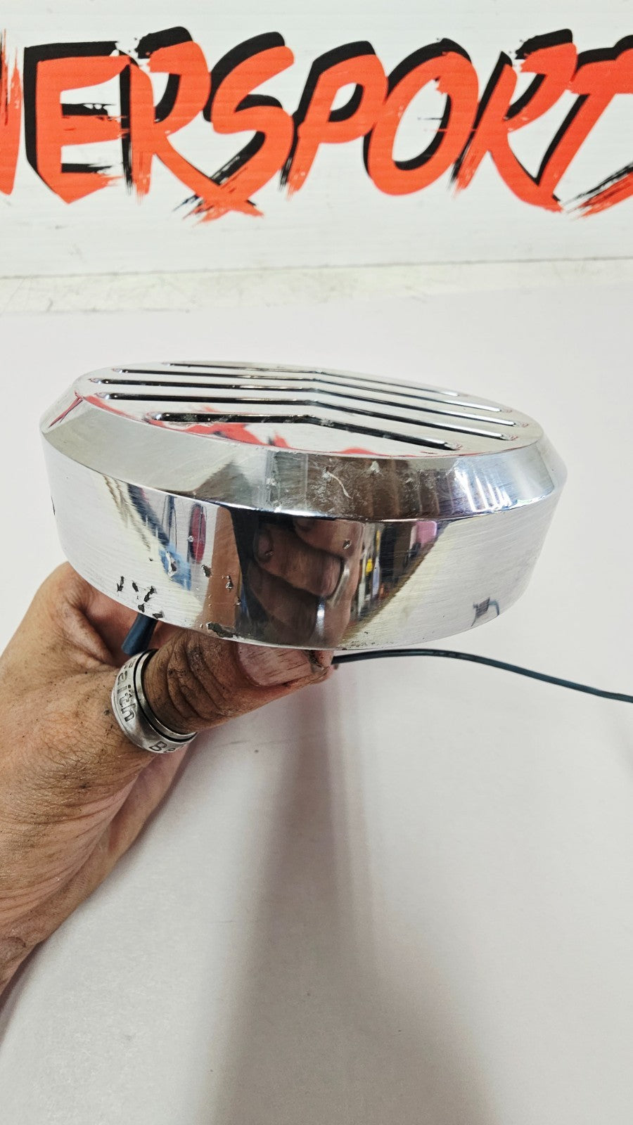 1995 HARLEY SOFTAIL FATBOY Horn & Chrome Slotted Cover