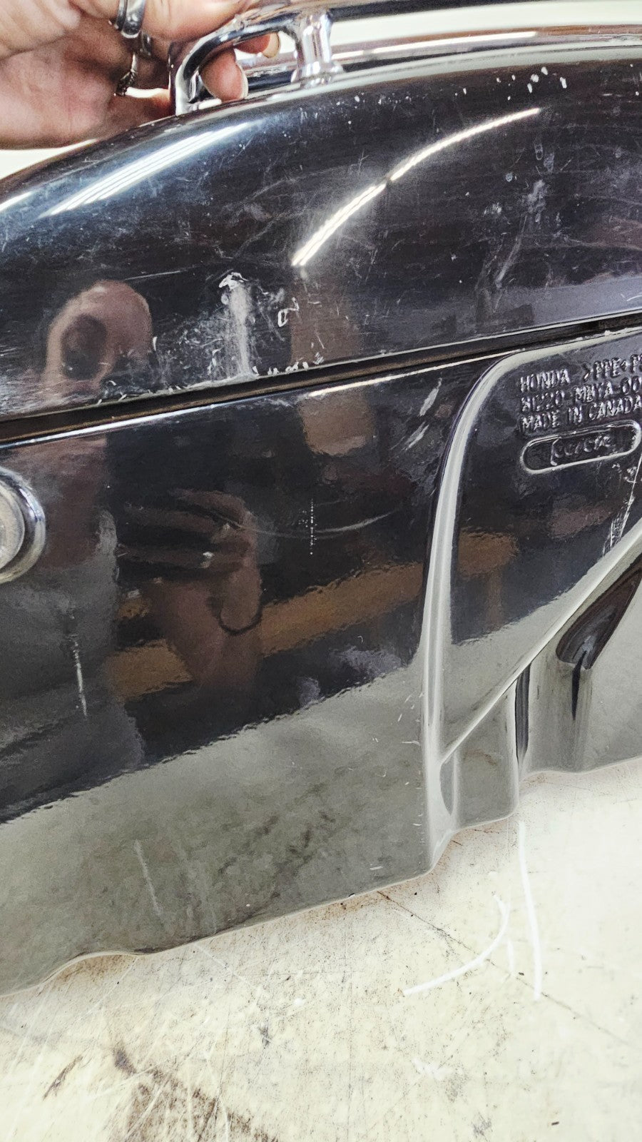 2000 HONDA VALKYRIE INTERSTATE Left Saddlebag Hard Side w/ Lid & Luggage Case