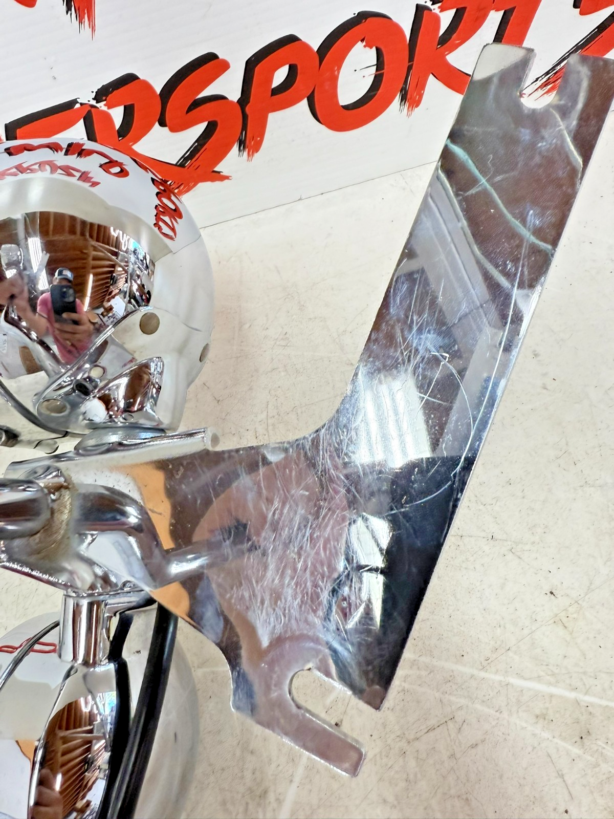 1998 HARLEY FLH ROADKING Highway Fog Spot Lamp Turn Signal Light Bar Chrome