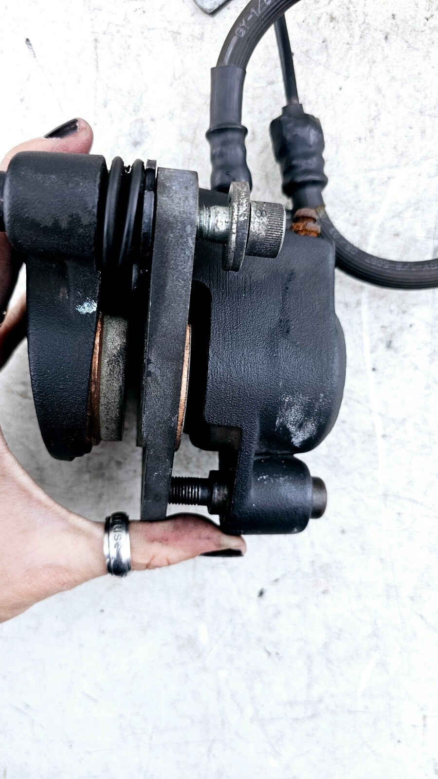 1999 HARLEY SOFTAIL Brake Master Cylinder Braided Hose Caliper