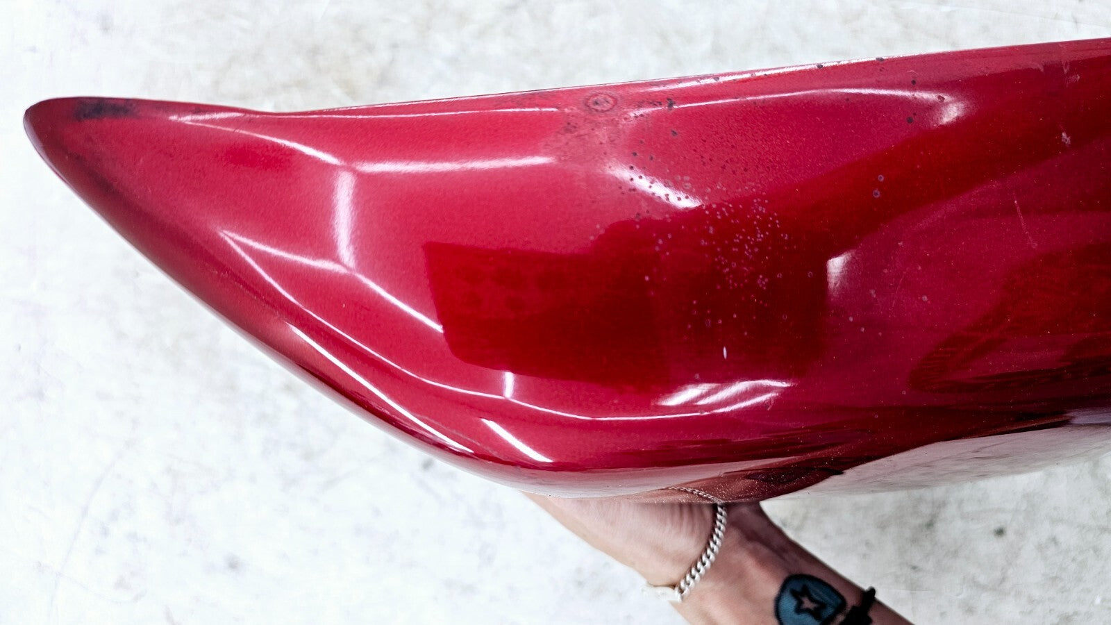1998 HARLEY FLH ELECTRA GLIDE Left Side Cover Fairing Panel Cowl RED BLACK OEM