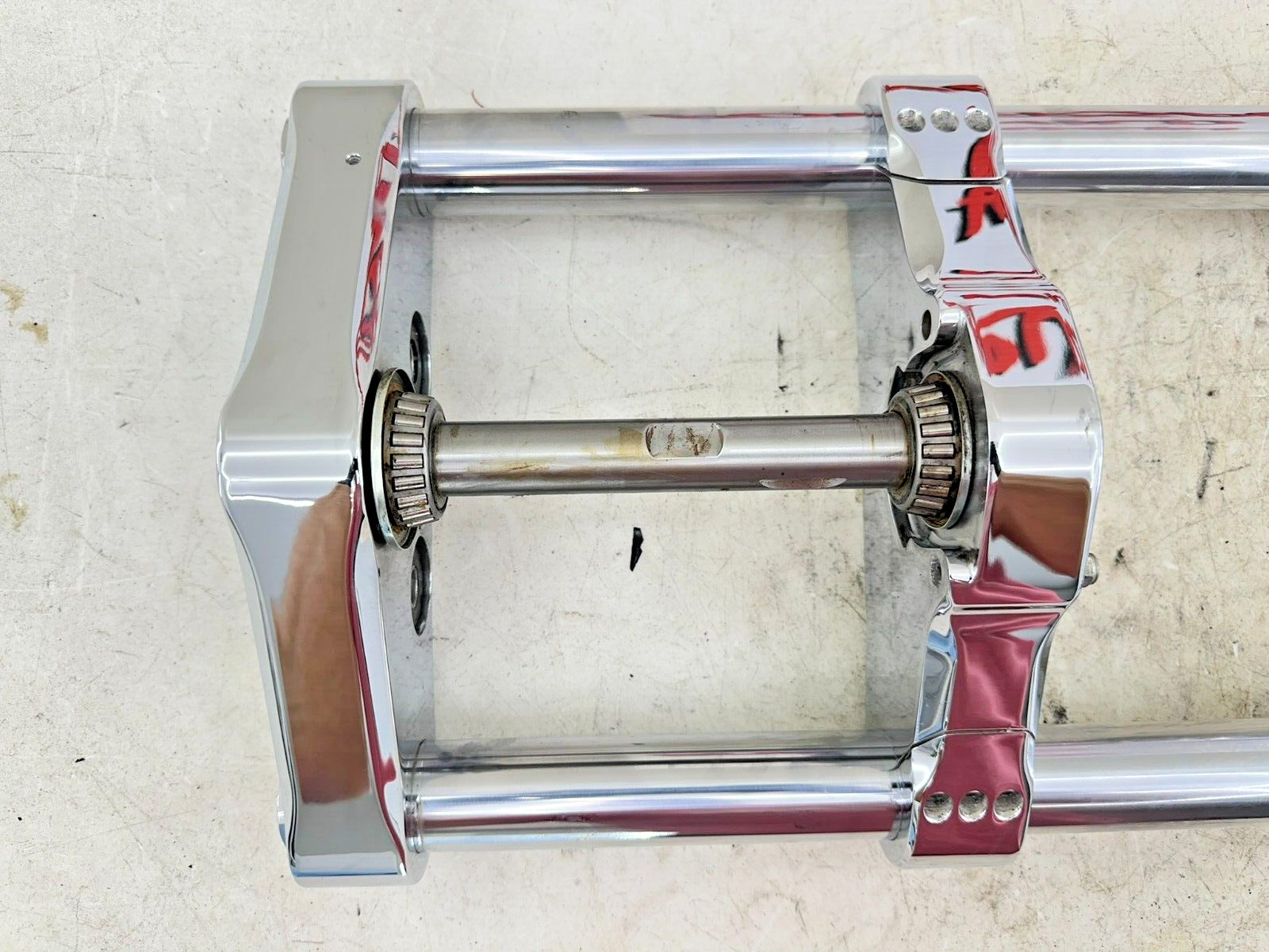2002 HARLEY DYNA LOW RIDER 41mm Front Forks Wide Glide Chrome Lowers+Triple Tree