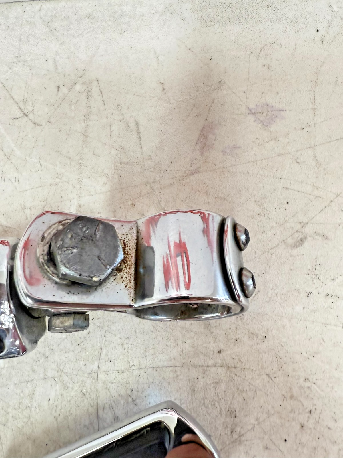 2003 HARLEY ELECTRA GLIDE Chrome Highway Footpeg Rest Pads & MTG Hardware