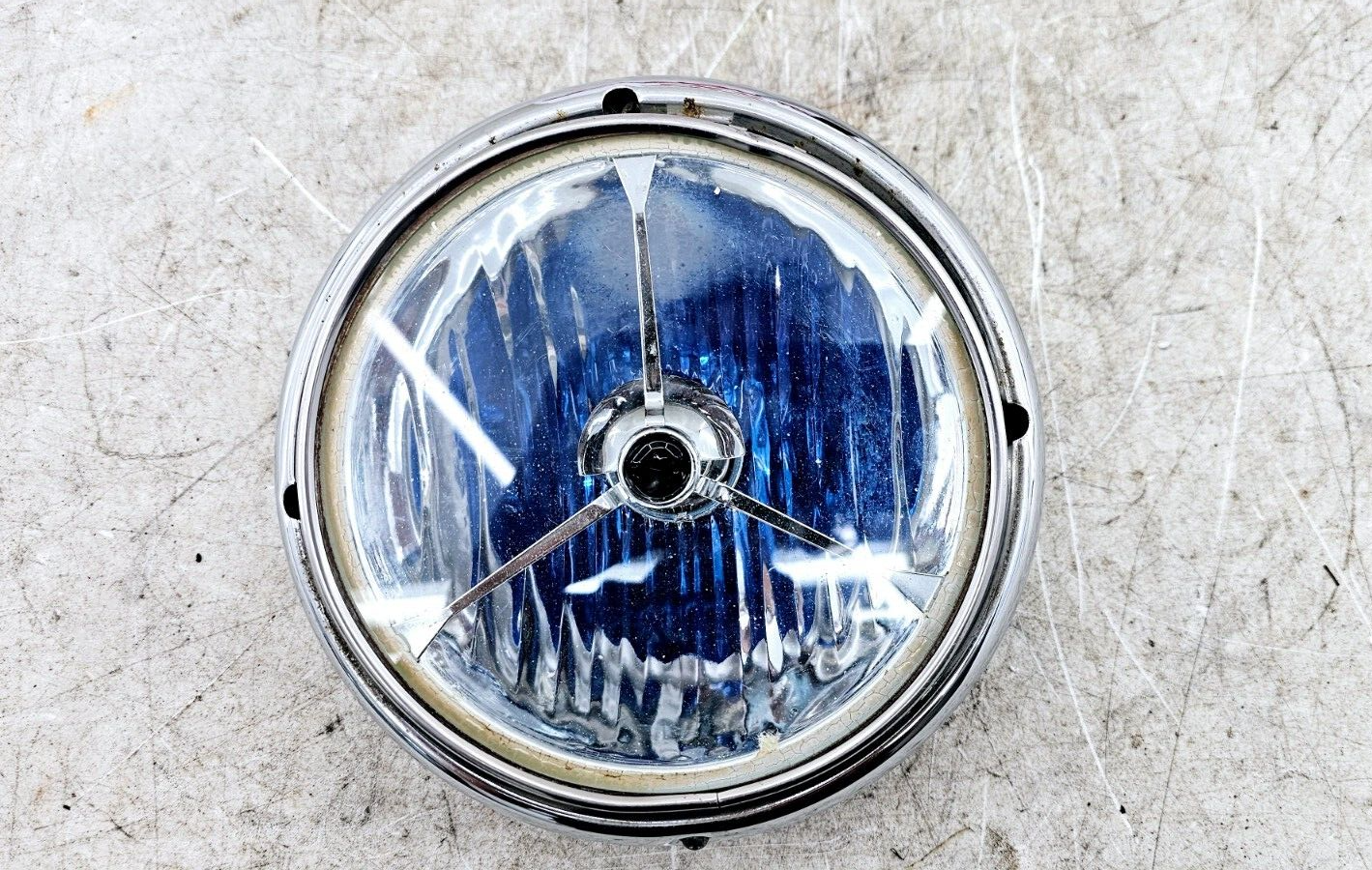 1998 HARLEY FLH ROADKING Headlight Chrome Trim Ring Cover + MTG Bracket