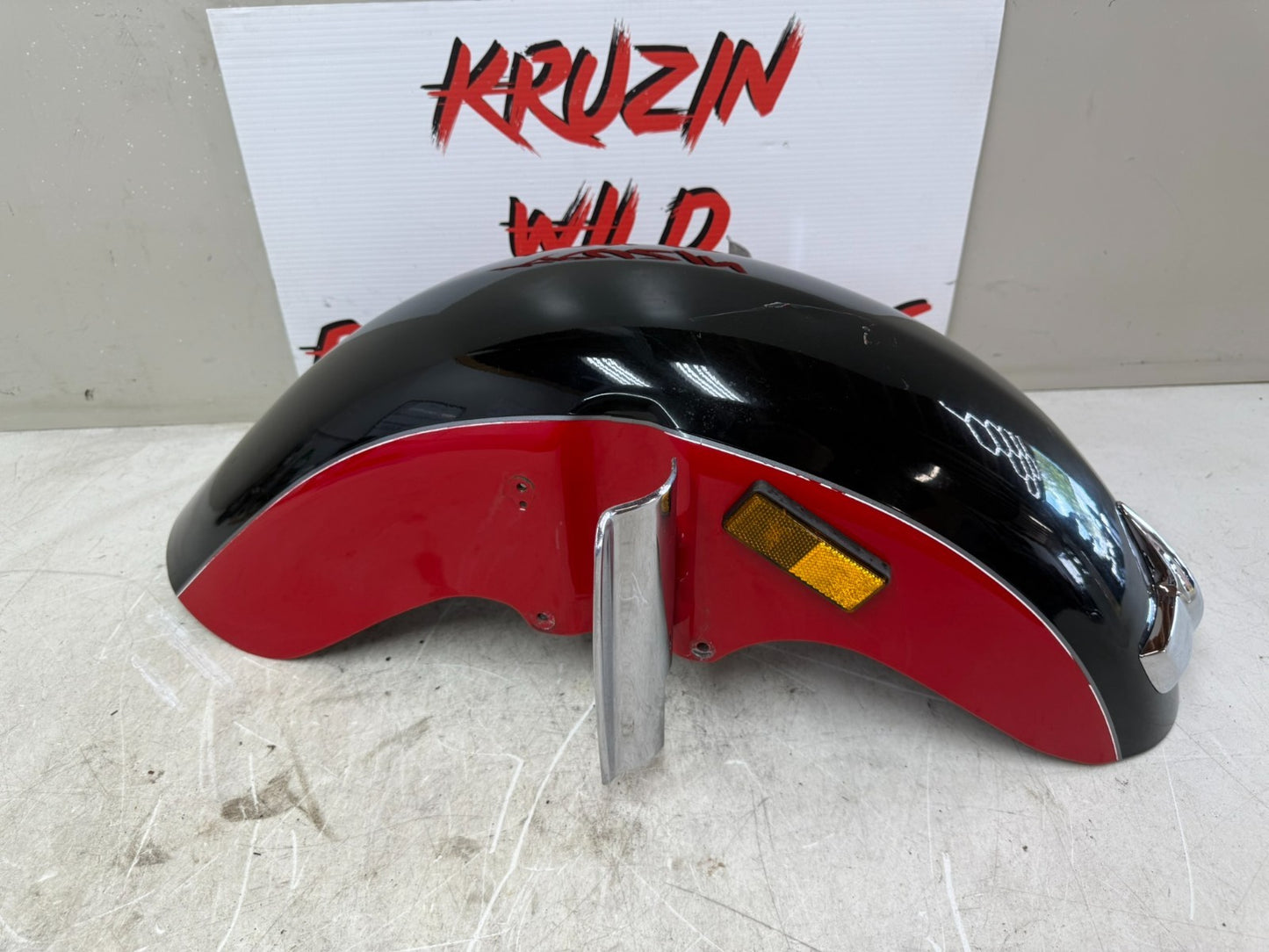 2001 HONDA VALKYRIE INTERSTATE OEM Front Fender With Chrome Trim Tip