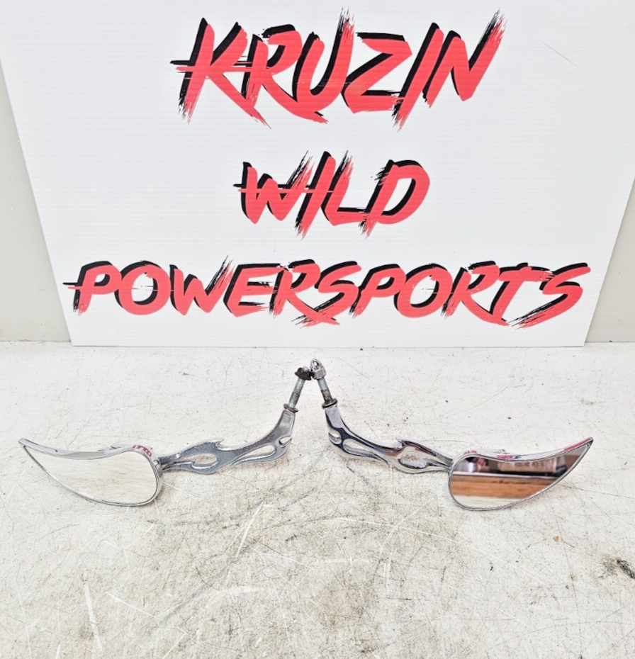 2003 HARLEY SOFTAIL DEUCE Chrome Teardrop Rearview Side Mirrors