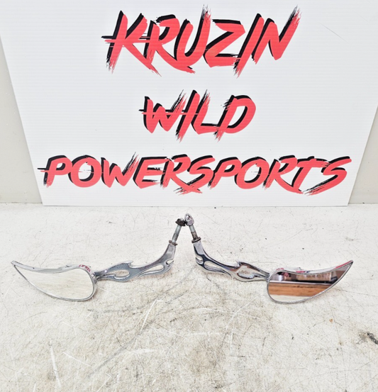 2003 HARLEY SOFTAIL DEUCE Chrome Teardrop Rearview Side Mirrors