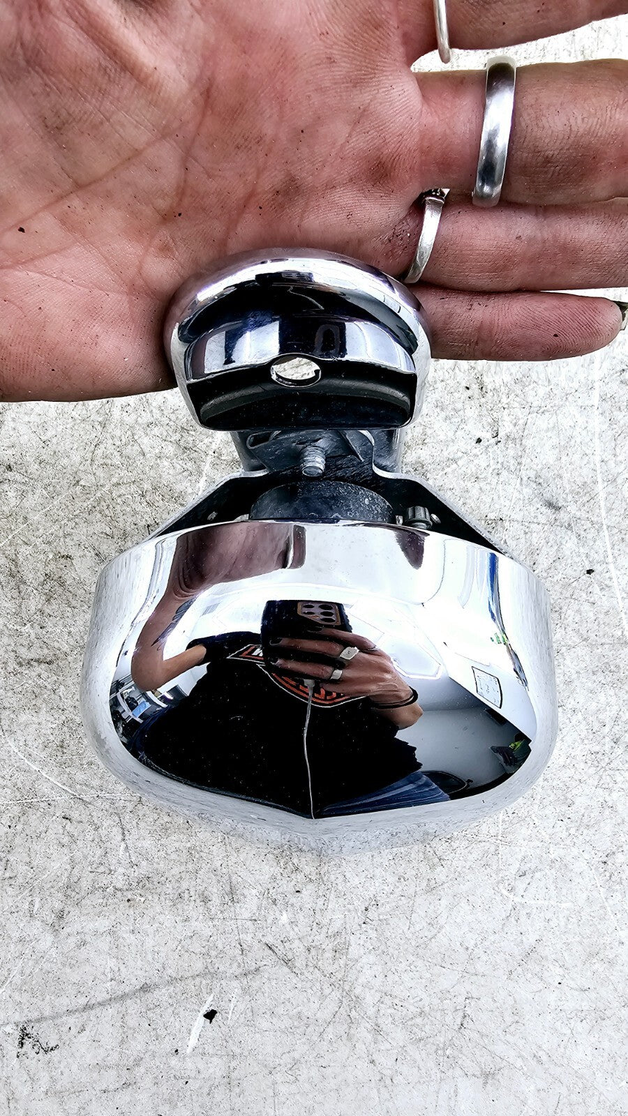 1998 HARLEY FLH ROADKING Chrome Horn + Horn Cover