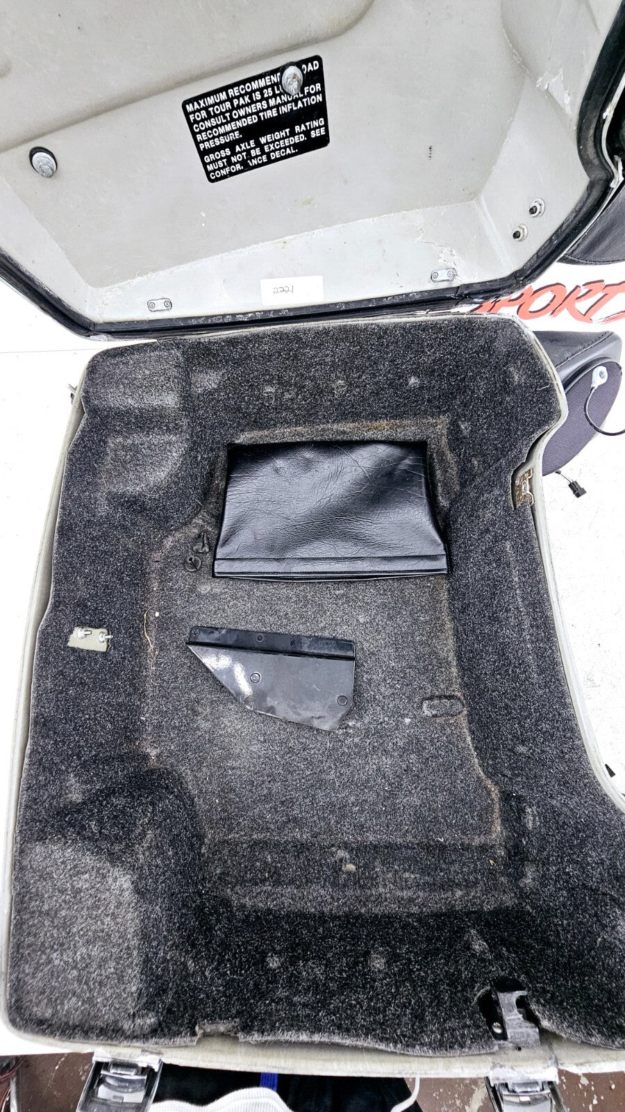 1994 HARLEY FLH ELECTRA GLIDE Trunk Tour Pack Top Box Speaker Lids Bacrest Rack