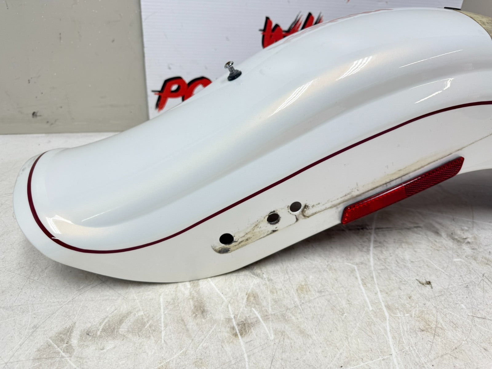 2003 HARLEY DYNA WIDE GLIDE Rear Fender Pearl White 100th Anniversary