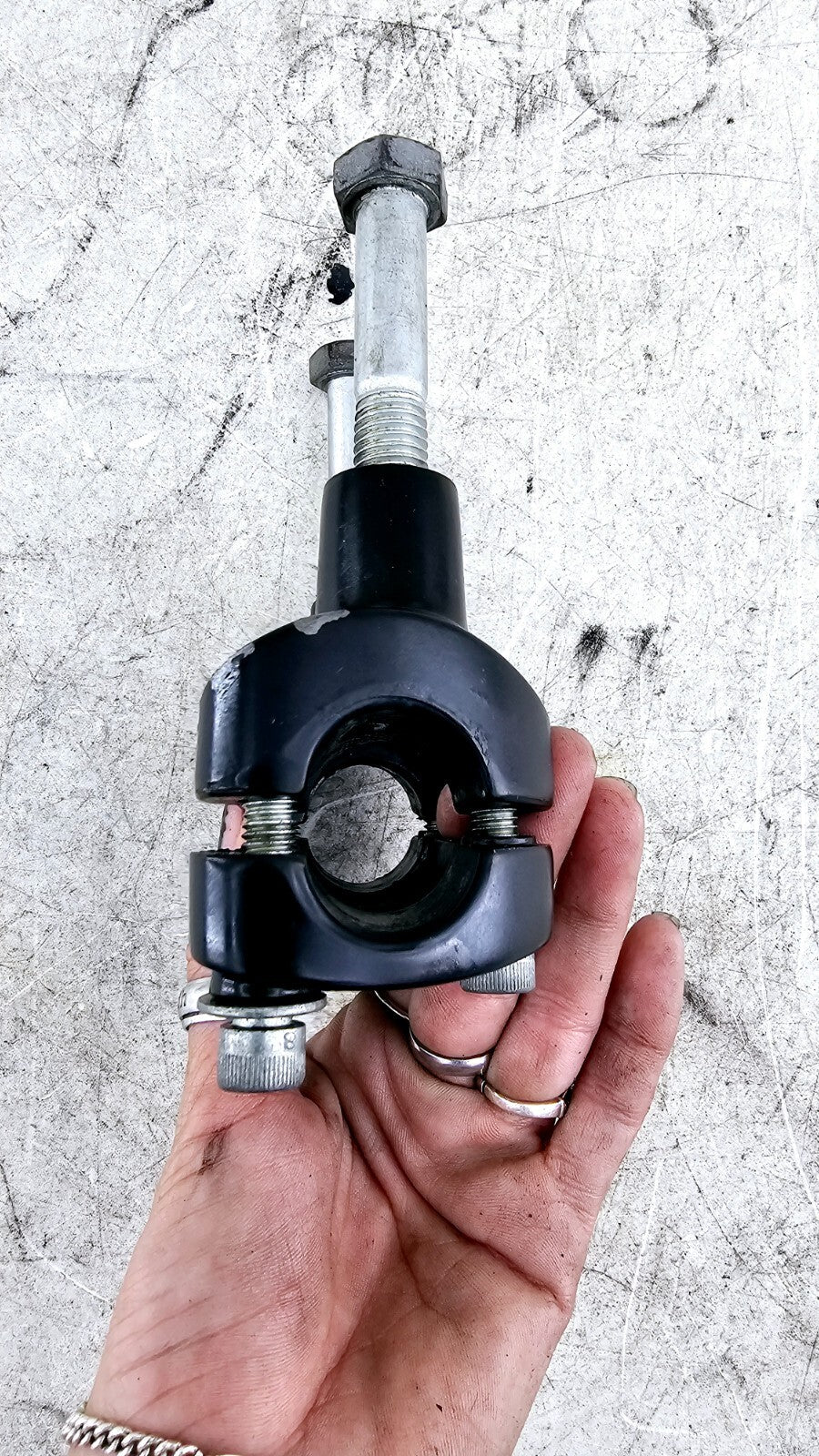 2000 Harley Davidson Sportster Handlebar Bar Clamp + Riser