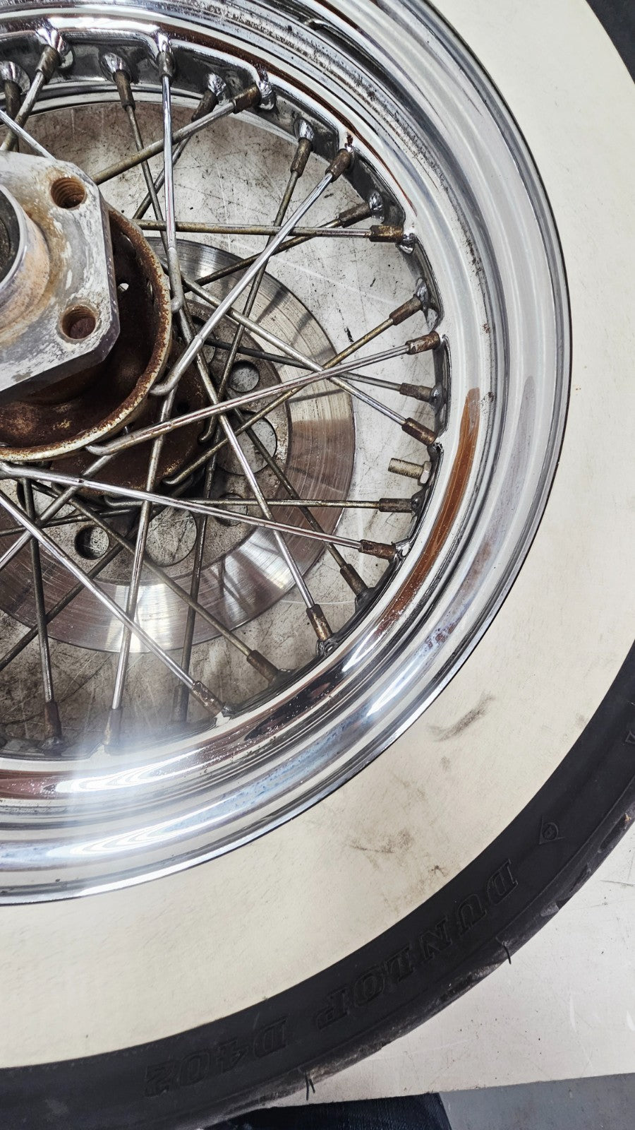 1990 Harley FXR FXRT FXRD FXRS FXLR FXRC Rear Wheel Rim Tire Chrome 16x3